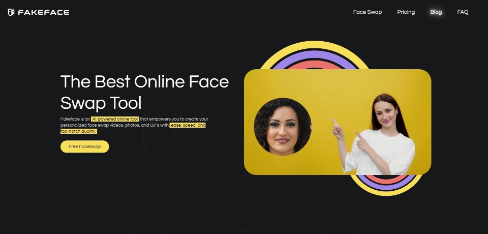 Fakeface landing page