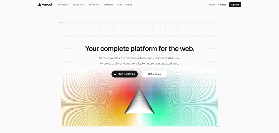 Vercel landing page