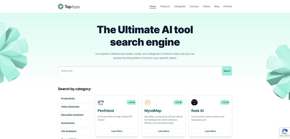 TopApps.Ai landing page