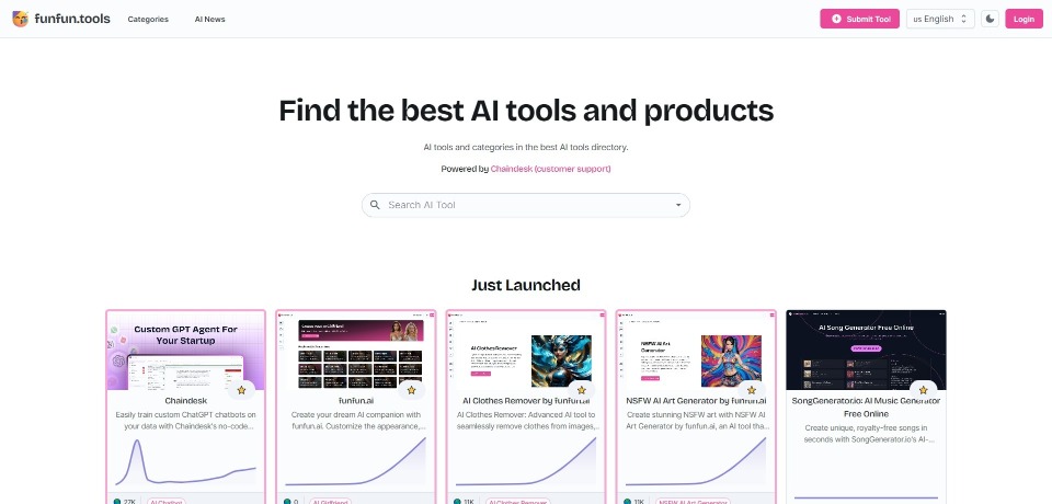 funfun.tools landing page